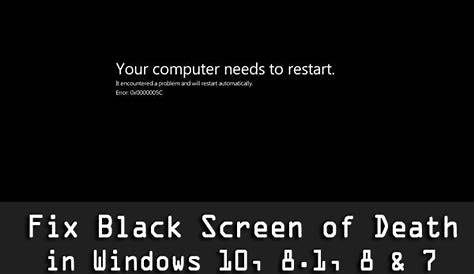 Fix Black Screen Of Death on Windows 10 No Cursor YouTube