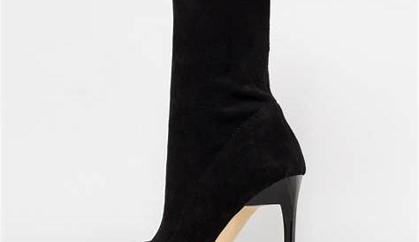 Black Suede Stiletto Boots Platform Buckle Over The Knee High