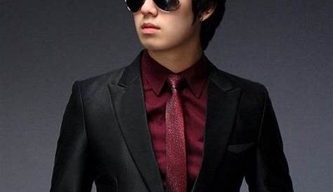 Black Suit With Black Shirt And Maroon Tie ToddAnthonyTyler From Mensstyle Blog ThePerfectChemical