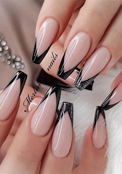 Black Tip Acrylic Nail Designs: Trendy And Stylish Nail Ideas For 2023