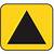 black triangle road sign
