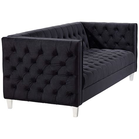Famous Black Tufted Sofa Velvet With Low Budget
