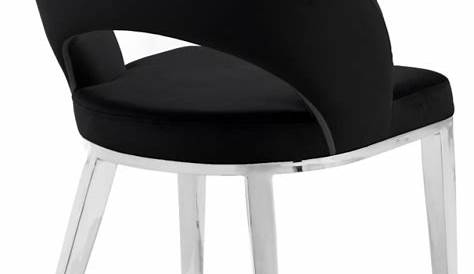 Black Velvet Dining Chairs With Silver Legs Crushed Knockers Celia Crushed