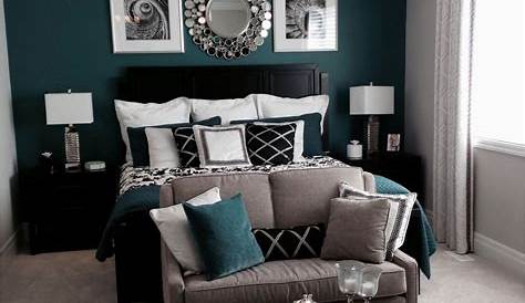 Black White And Turquoise Bedroom Decor
