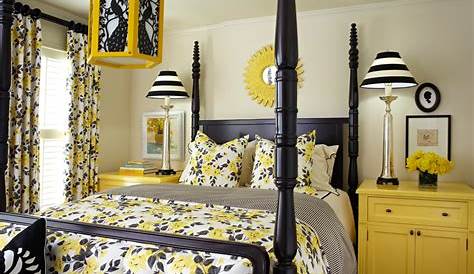 Black White And Yellow Bedroom Decorating Ideas