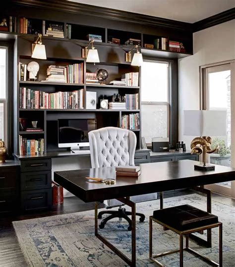 21+ black and white home office designs, decorating ideas design
