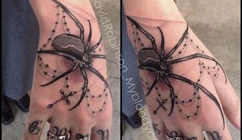 Black Widow Spider Tattoo On Hand Symbols And What They Mean ,
