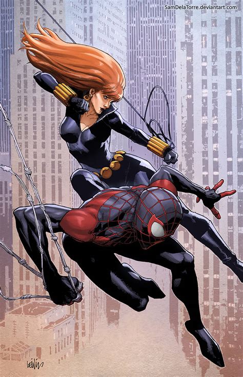 Black Widow and Spiderman by PyodeKantra on DeviantArt