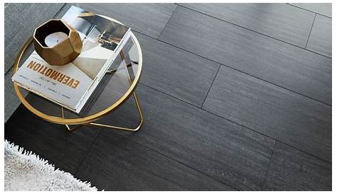 Black Slate Tile Effect Laminate Flooring 