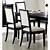 black wood upholstered dining chairs