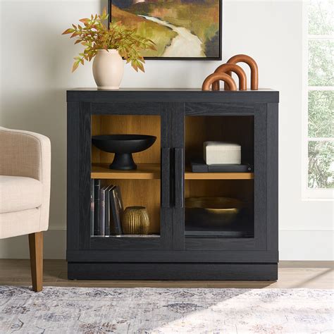 Upgrade Your Home Décor with the Stylish and Functional Black Accent Cabinet - Shop Now!