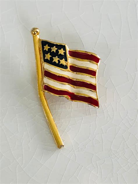 black american flag pin