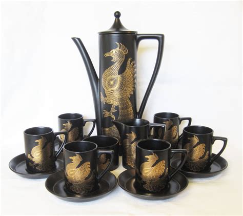 black and gold coffee set