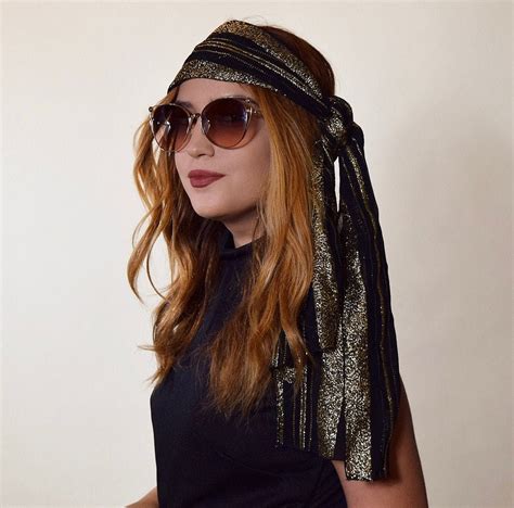 black and gold headscarf
