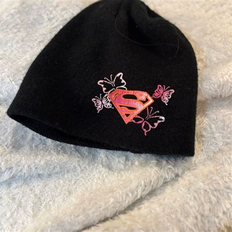 Black And Pink Knit Hat