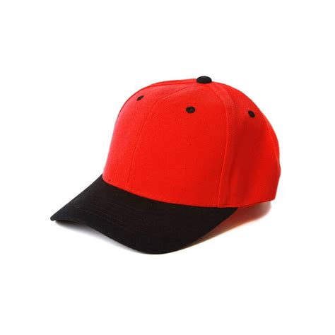 black and red baseball hat