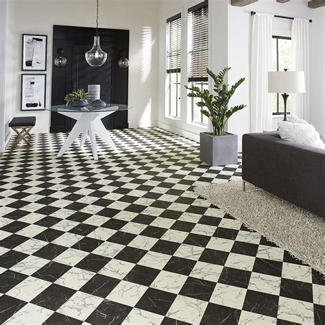 black and red checkered vinyl flooring