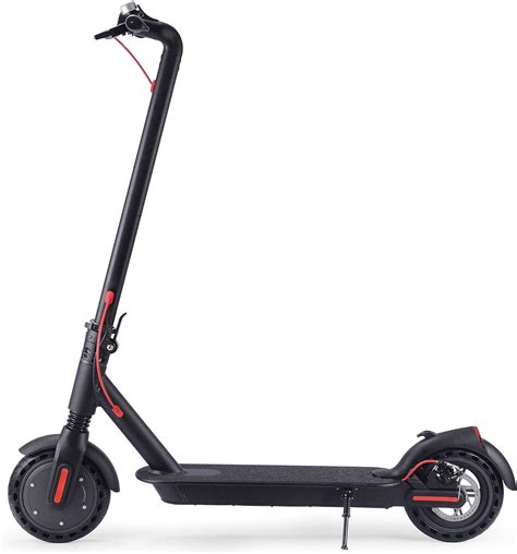 black and red electric scooter