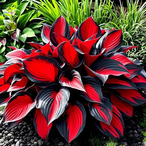 Black And Red Hosta