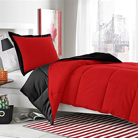 black and red reversible duvet cover