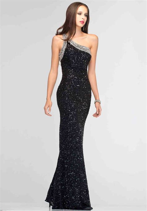 black and silver formal dress