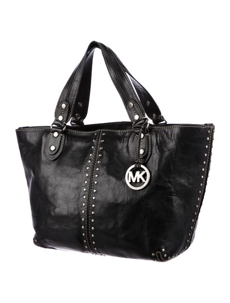 black and silver mk purse