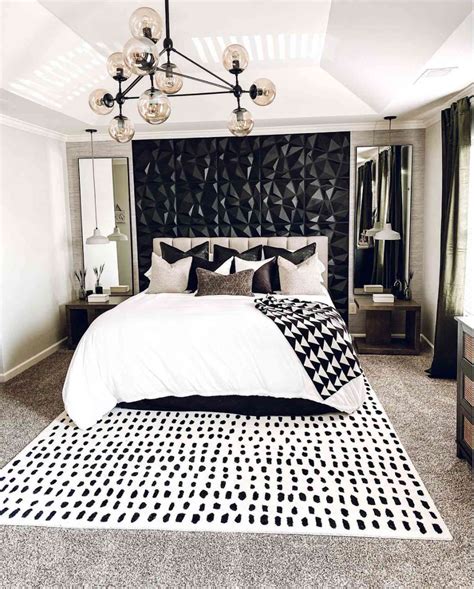 black and white bedroom ideas patterns and textures