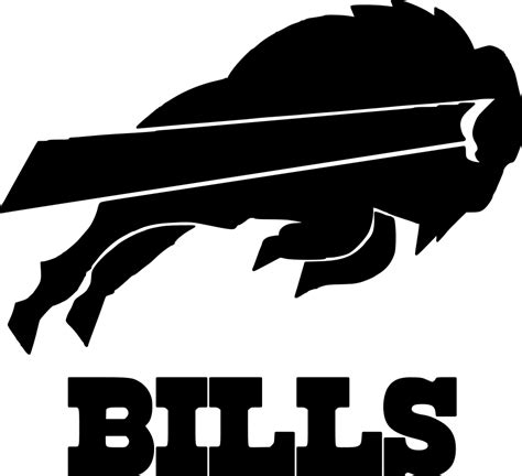 black and white buffalo bills logo png