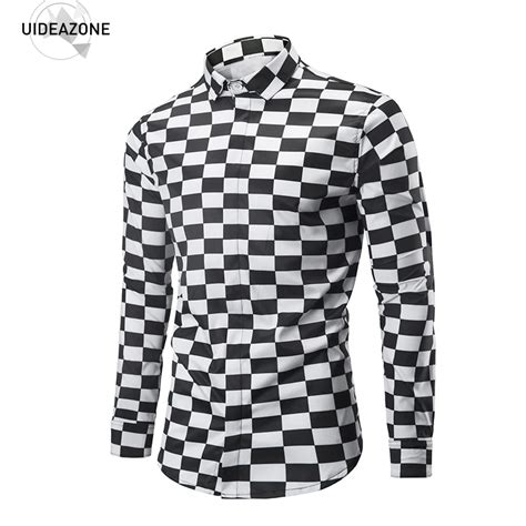 black and white dress shirts checkered