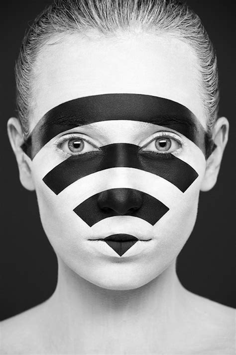 black and white face painting