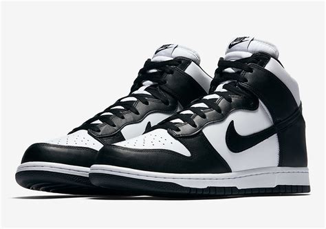 black and white nike high dunks