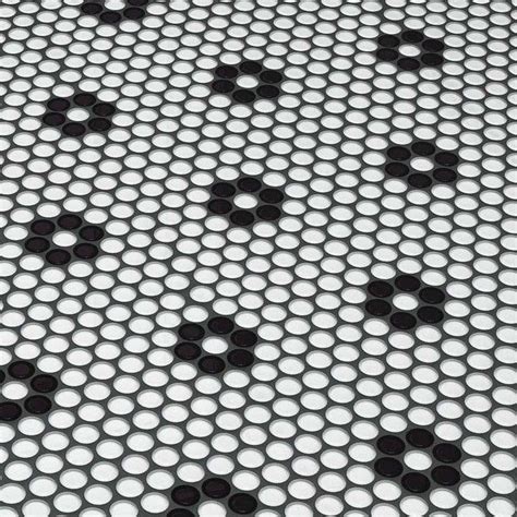 home.furnitureanddecorny.com:black and white penny tile