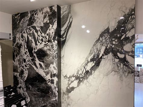 black and white porcelain slabs