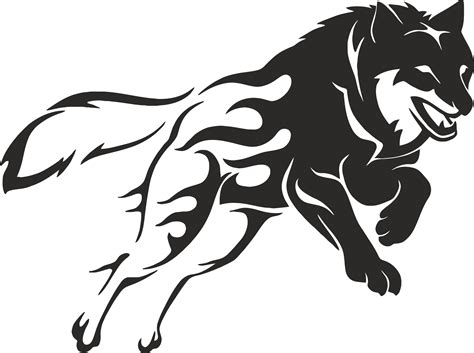 Black And White Printable Wolf