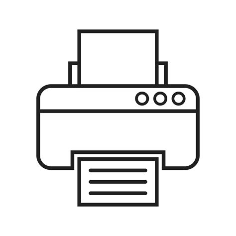 Black And White Printer Icon