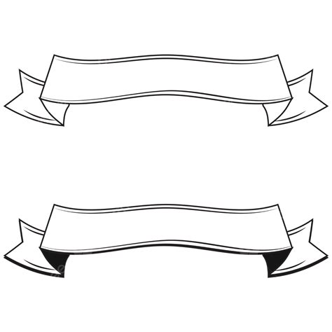 black and white ribbon png