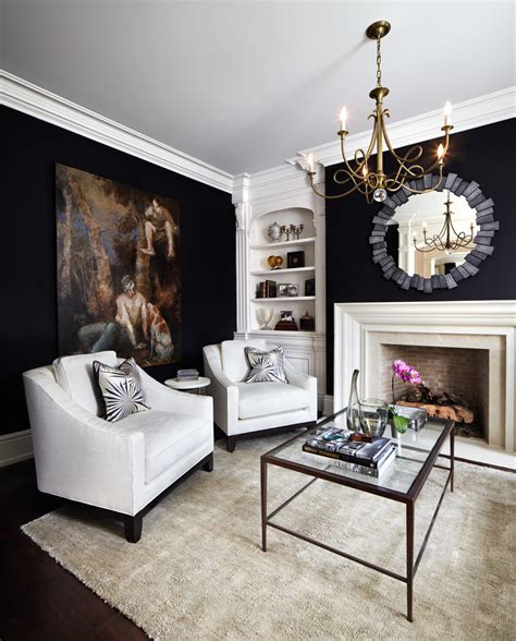 Black and white room with a bold statement wall