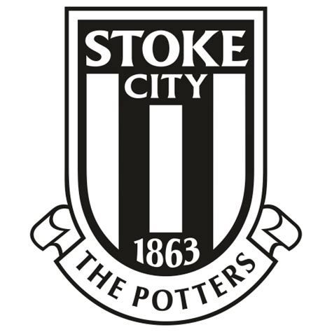 black and white stoke city badge