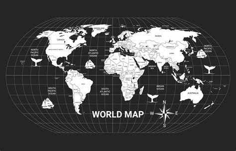 Black And White World Vector