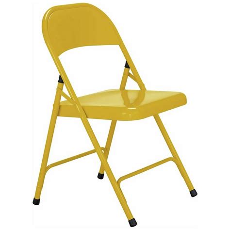 black and yellow folding chair