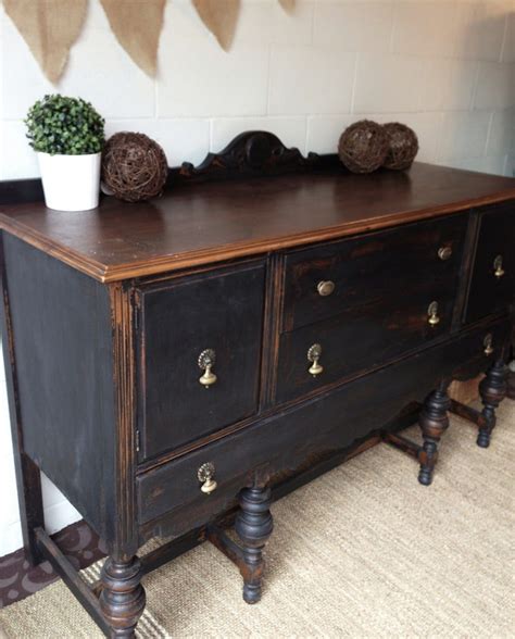 Black Antique Buffet Table
