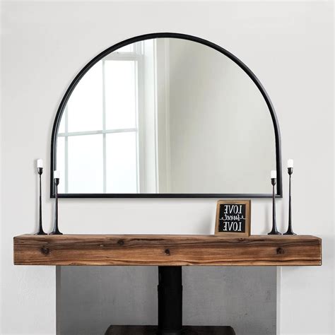 Black Arch Mirror Wide