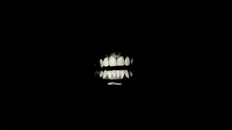 Black Background White Teeth