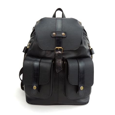 Black Backpack Leather