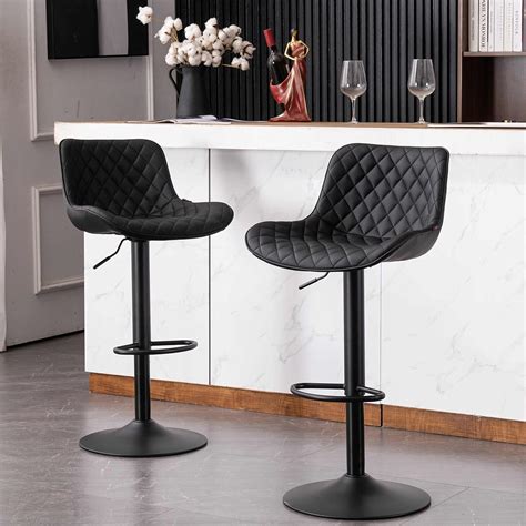 Black Bar Stool Height Adjustable