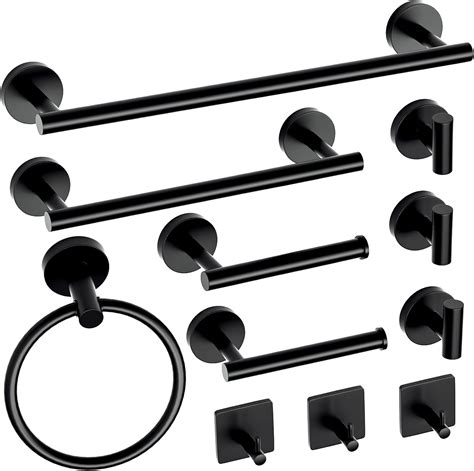 Black Bathroom Hardware Set