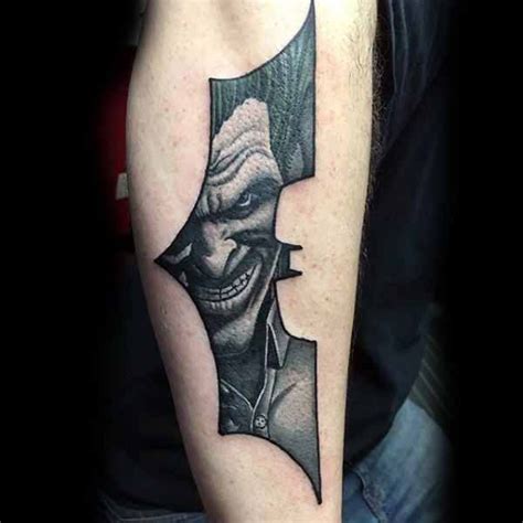 black batman joker tattoo