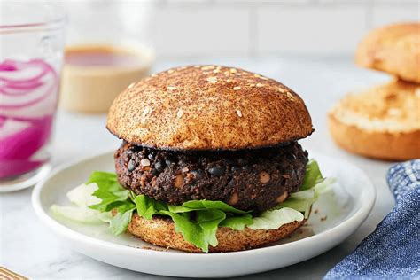Cooked Black Bean Burger