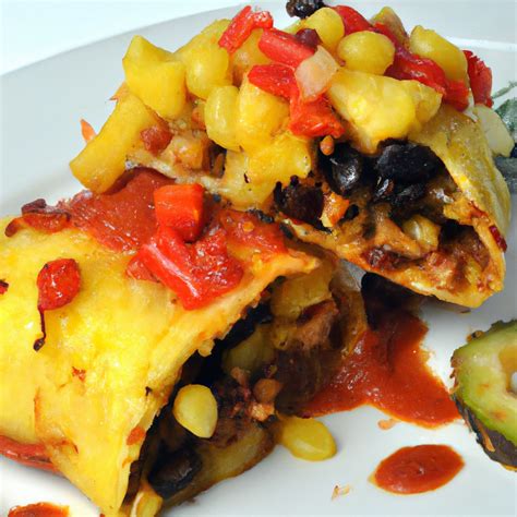 Black Bean Pineapple Enchiladas