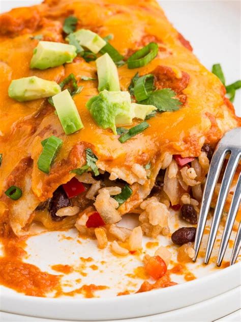 Black Bean Rice Enchiladas